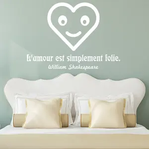 Ambiance-sticker Sticker citation L'amour est simplement folie - William ShakespeareVendu parambiance-sticker