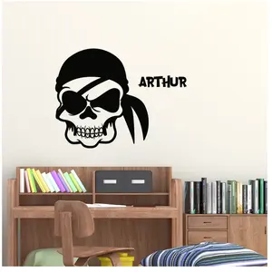 Ambiance-sticker Sticker prénom personnalisable Tête de pirateVendu parambiance-sticker