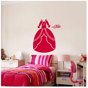 Ambiance-sticker Sticker prénom personnalisable Robe de princesseVendu parambiance-sticker