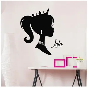 Ambiance-sticker Sticker prénom personnalisable Profil de princesseVendu parambiance-sticker