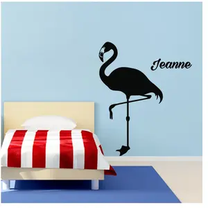 Ambiance-sticker Sticker prénom personnalisable Flamant roseVendu parambiance-sticker