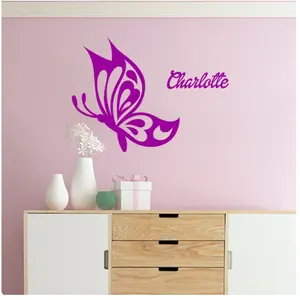 Ambiance-sticker Sticker prénom personnalisable Papillon profilVendu parambiance-sticker