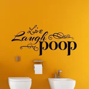 Ambiance-sticker Sticker citation Live laugh poopVendu parambiance-sticker