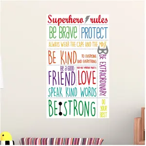 Ambiance-sticker Sticker citation superhero rulesVendu parambiance-sticker