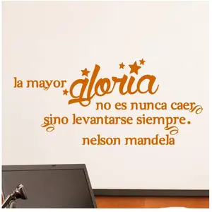 Ambiance-sticker Sticker citation La mayor gloria no es nunca ... (Nelson Mandela)Vendu parambiance-sticker
