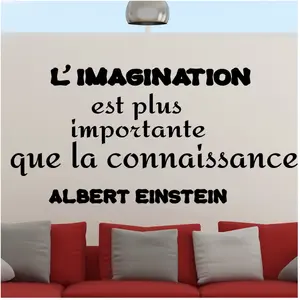 Ambiance-sticker Sticker citation L'imagination - Albert EinsteinVendu parambiance-sticker
