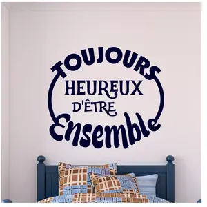 Ambiance-sticker Sticker citation toujours heureux d'être ensembleVendu parambiance-sticker