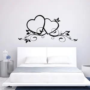 Ambiance-sticker Sticker coeurs et fleurs baroqueVendu parambiance-sticker