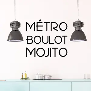Ambiance-sticker Sticker citation cuisine metro boulot mojitoVendu parambiance-sticker