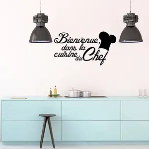 Ambiance-sticker Sticker citation cuisine bienvenue dans la cuisine du chefVendu parambiance-sticker
