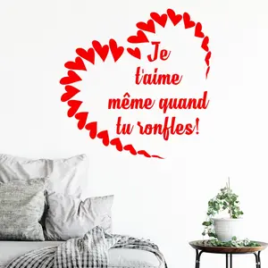 Ambiance-sticker Sticker citation chambre je t'aime même quand tu ronflesVendu parambiance-sticker