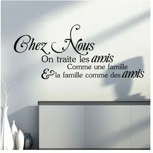 Ambiance-sticker Sticker citation chez nous on traite les amis ...Vendu parambiance-sticker
