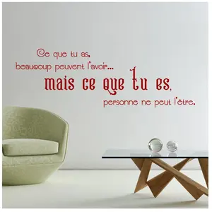 Ambiance-sticker Sticker citation ce que tu es, personne ne peut l'êtreVendu parambiance-sticker
