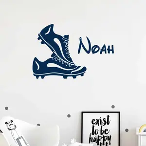 Ambiance-sticker Sticker prénom personnalisable et ses chaussures de footVendu parambiance-sticker