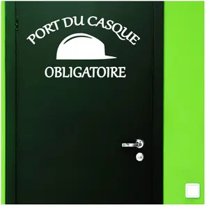 Ambiance-sticker Sticker porte citation port du casque obligatoireVendu parambiance-sticker