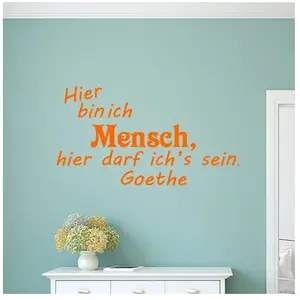 Ambiance-sticker Sticker citation Hier bin ich - Goethe IIVendu parambiance-sticker