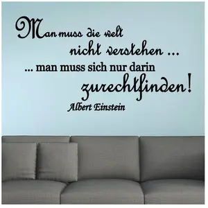 Ambiance-sticker Sticker citation Man muss die welt - Albert EinstenVendu parambiance-sticker