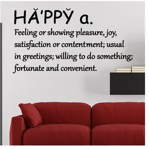 Ambiance-sticker Sticker citation happy: feeling or showing pleasureVendu parambiance-sticker