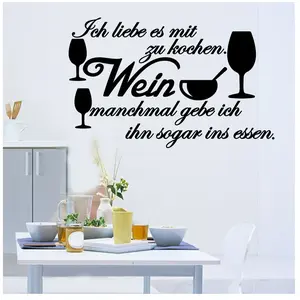 Ambiance-sticker Sticker citation cuisine Ich liebe es mit pas cher