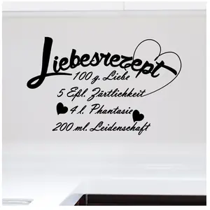 Ambiance-sticker Sticker recette cuisine Liebesrezept  liebe PhantasieVendu parambiance-sticker
