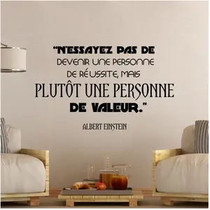 Ambiance-sticker Sticker citation Une personne de valeur - Albert EinsteinVendu parambiance-sticker