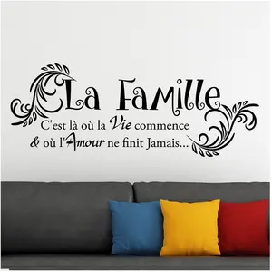 Ambiance-sticker Sticker citation La famille pas cher