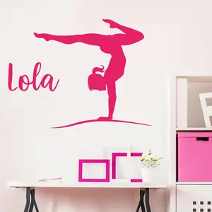 Ambiance-sticker Sticker prénom personnalisable la gymnasteVendu parambiance-sticker