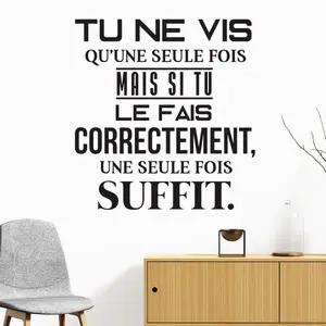 Ambiance-sticker Sticker Citation Tu ne vis qu'une seule foisVendu parambiance-sticker