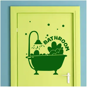 Sticker porte salle de bain moussantVendu parambiance-sticker