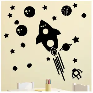 Ambiance-sticker Sticker Fusée et ses galaxies pas cher