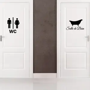 Ambiance-sticker Sticker porte Salle de bain et WCVendu parambiance-sticker