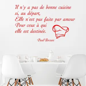 Ambiance-sticker Sticker citation cuisine il n'y a pas de bonne cuisine - Paul BocuseVendu parambiance-sticker