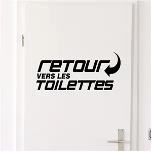 Ambiance-sticker Sticker porte Retour vers les toilettesVendu parambiance-sticker