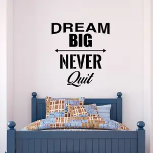 Ambiance-sticker Sticker citation Dream big never quitVendu parambiance-sticker