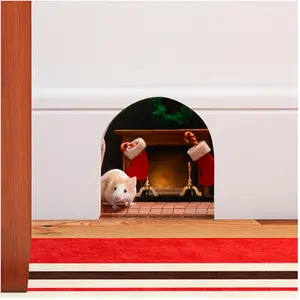 Ambiance-sticker Sticker trompe l'oeil Trou de souris prêt pour NoëlVendu parambiance-sticker