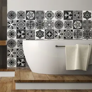 Ambiance-sticker 15 stickers carrelages azulejos nuances de gris JavaVendu parambiance-sticker
