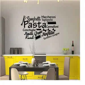 Ambiance-sticker Sticker citation cuisine Spaghetti Maccheroni PastaVendu parambiance-sticker