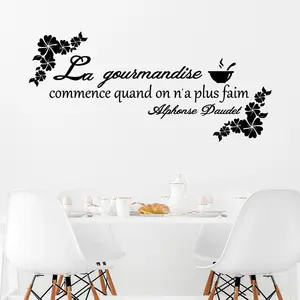 Ambiance-sticker Sticker citation cuisine la gourmandise commence - A. DaudetVendu parambiance-sticker
