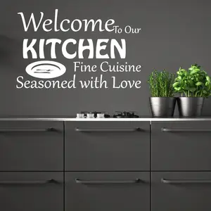 Ambiance-sticker Sticker citation welcome to our fine cuisineVendu parambiance-sticker