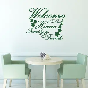 Ambiance-sticker Sticker citation welcome to our home family and friendsVendu parambiance-sticker