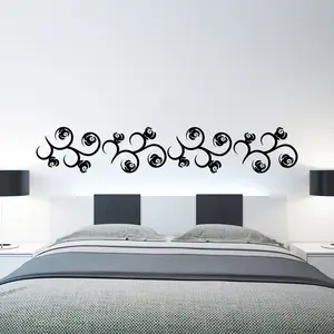 Ambiance-sticker Sticker Roses sur tiges bouclés pas cher