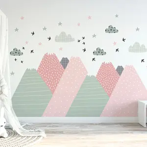 Ambiance-sticker Stickers enfant montagnes scandinaves bikaVendu parambiance-sticker