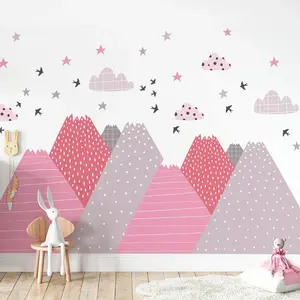 Ambiance-sticker Stickers enfant montagnes scandinaves pinkaVendu parambiance-sticker
