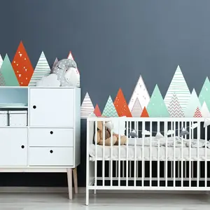Ambiance-sticker Stickers enfant montagnes scandinaves ninakaVendu parambiance-sticker