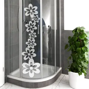 Ambiance-sticker Sticker porte de douche alignement de fleursVendu parambiance-sticker