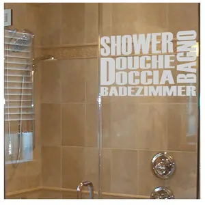 Sticker vinyle sablé pour vitre porte de douche...Vendu parambiance-sticker