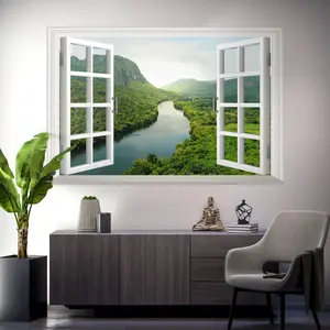 Ambiance-sticker Sticker trompe l'oeil vue sur la jungle amazonienneVendu parambiance-sticker