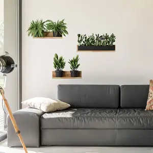Ambiance-sticker Stickers effet 3D plantes d'intérieur sur étagèresVendu parambiance-sticker