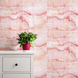 Ambiance-sticker 24 stickers carrelages marbre rose de punta canaVendu parambiance-sticker