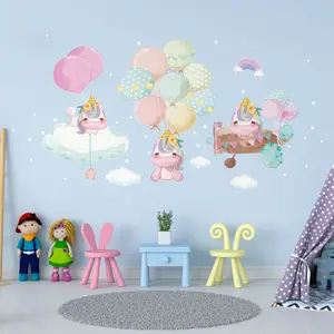 Ambiance-sticker Stickers chambre enfant animaux licornes dans les nuagesVendu parambiance-sticker